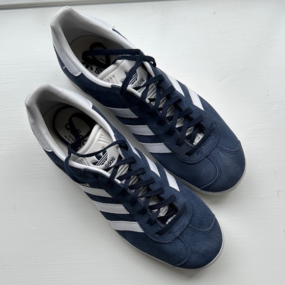adidas Shoes - Adidas GAZELLE Women’s Dark Blue and White Sneakers Navy